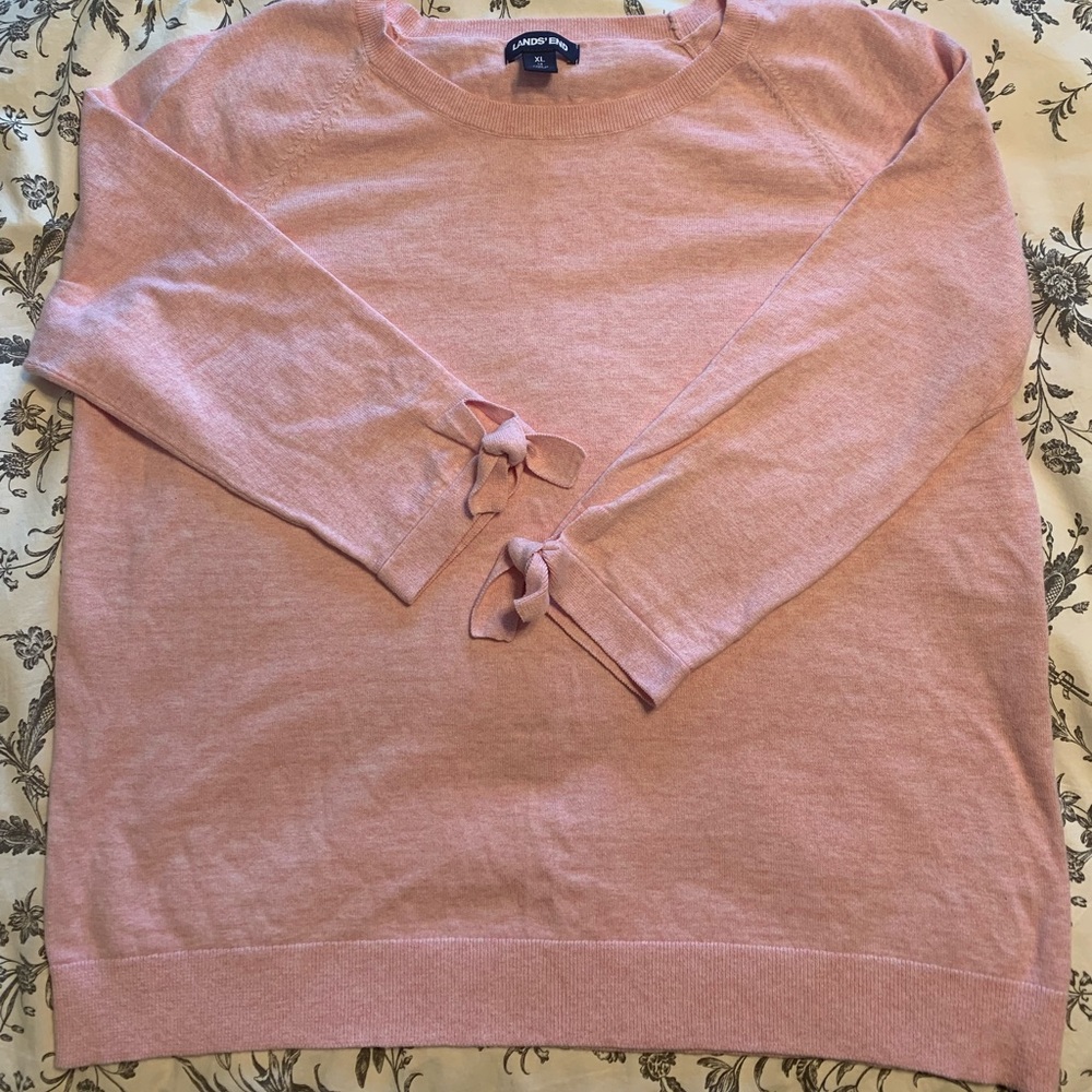 Lands End 92% cotton, 8% cashmere lightweight sweater